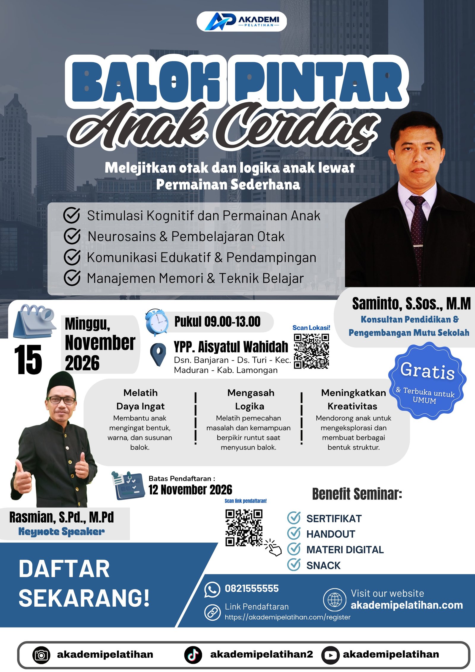 Balok Pintar Anak Cerdas (Melejitkan Otak dan Logika Anak Lewat Permainan Sederhana)